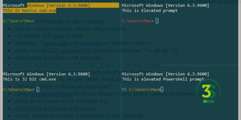 Terminal emulators for windows