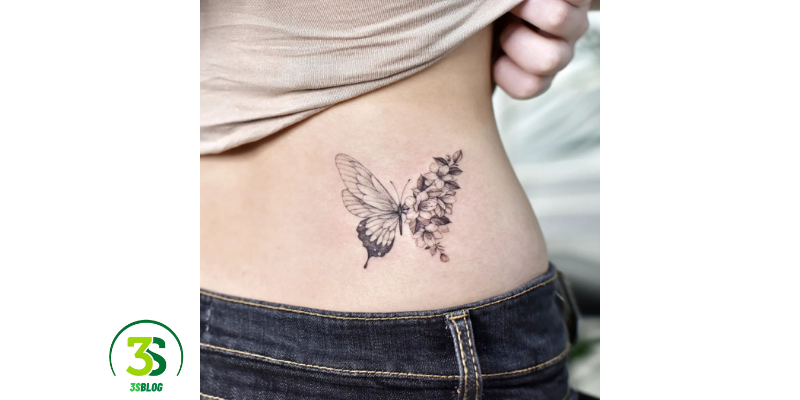 Tattoos That Make Your Waist Look Smaller: Butterfly Waist Tattoos