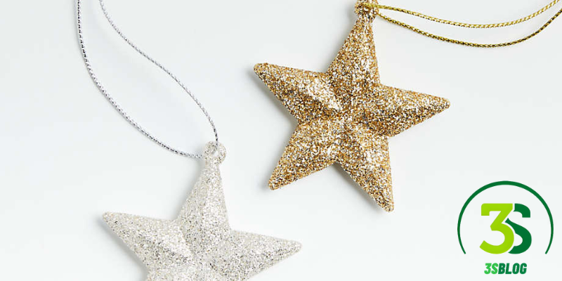 Crate and Barrel's shimmering metallic star ornaments
