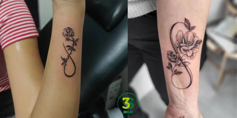 Infinity Tattoo with a Rose Meaning