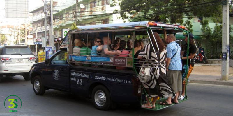 Local Transportation in Thailand: Songthaew