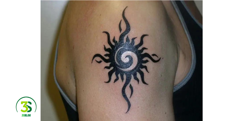 Native American Cherokee Tribal Tattoo: Sun and Moon