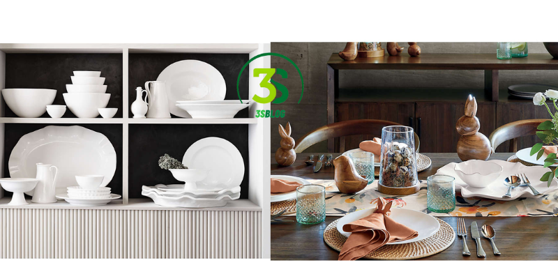 Porcelain Crate and Barrel Platters & Trays