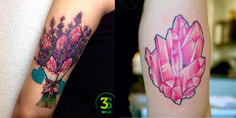 Crystal and Gemstone Tattoos: Rose Quartz