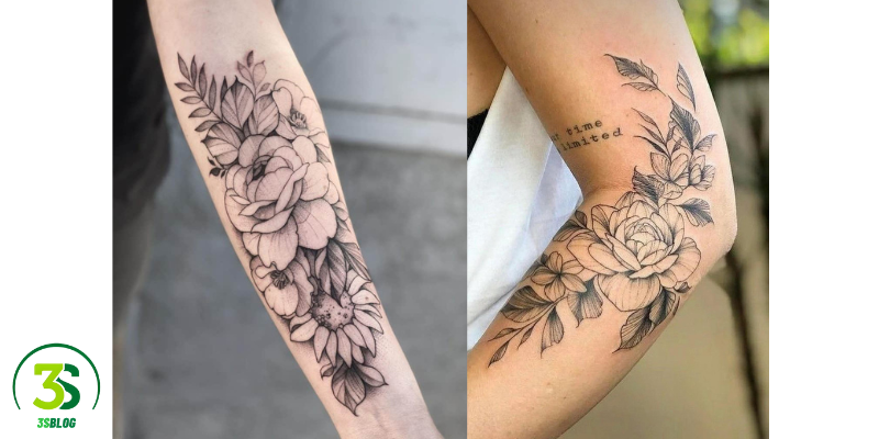 What Tattoos Make Your Arms Look Thinner? Floral Tattoos