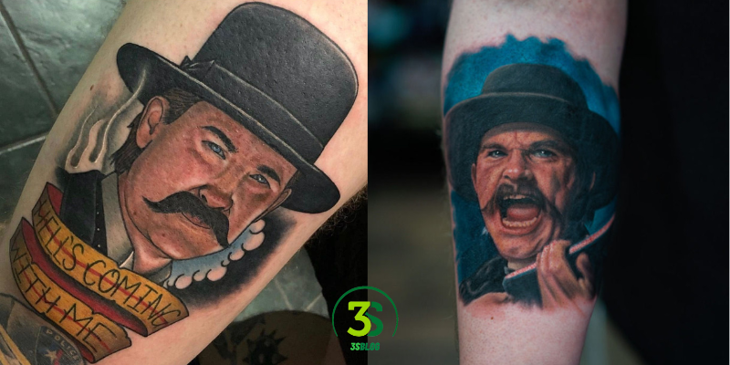 Tombstone Movie Tattoo Ideas: Wyatt Earp Portrait Tattoo