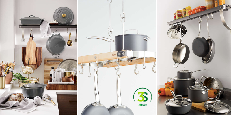 Crate and Barrel Ceiling-Mounted Pot Rack