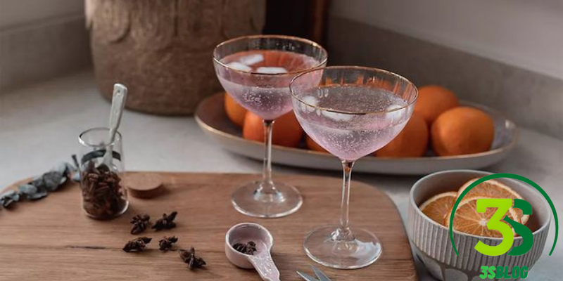 Crate and Barrel Pink Glasses