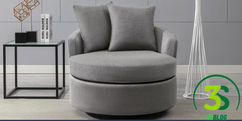 Crate and Barrel Round Swivel Chair