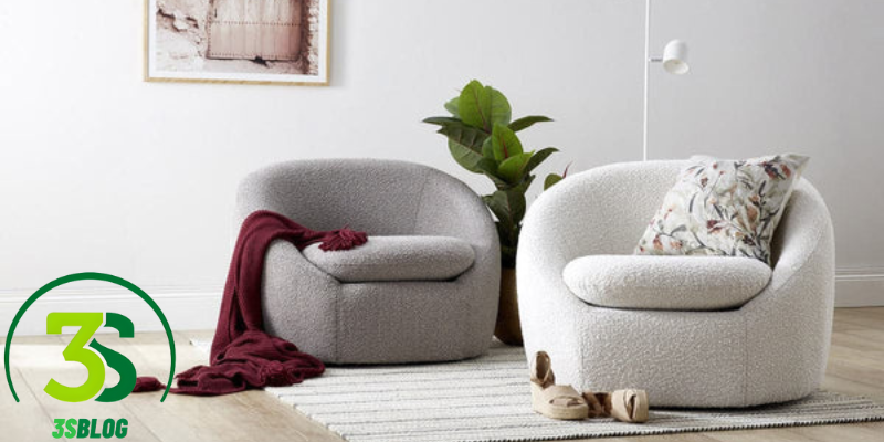 Crate and Barrel Round Swivel Chair
