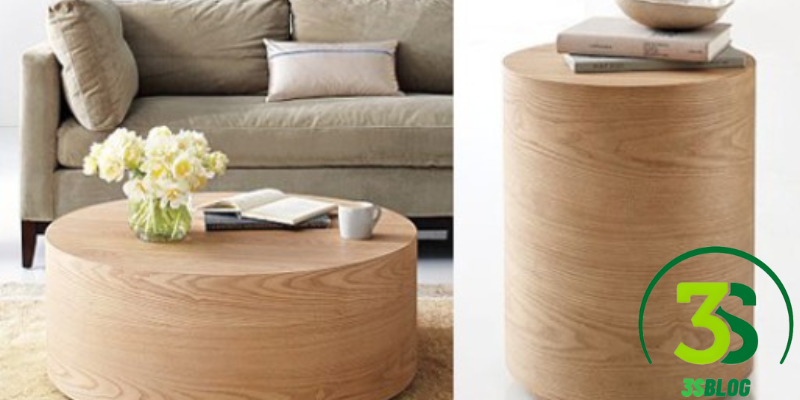 Crate and Barrel Side Table Wood