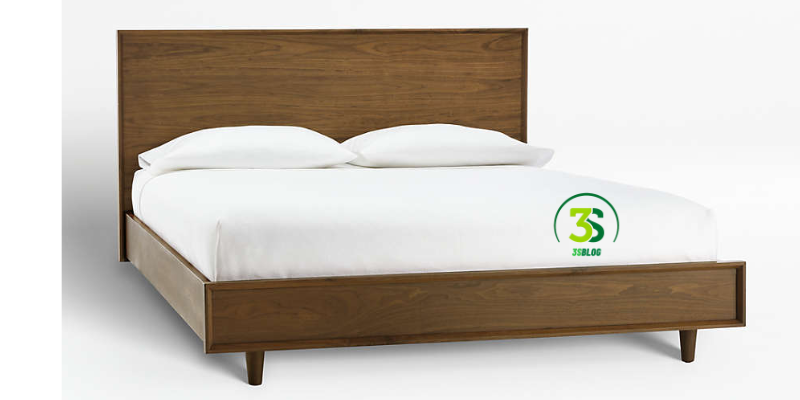 Crate and Barrel Wood Bed