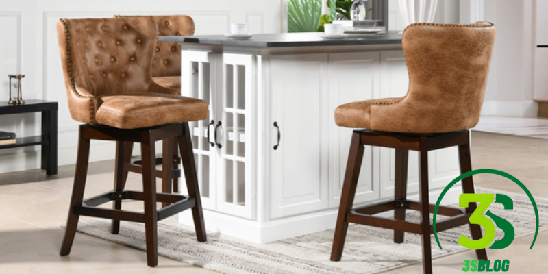 Leather Counter Height Bar Stools with Backs