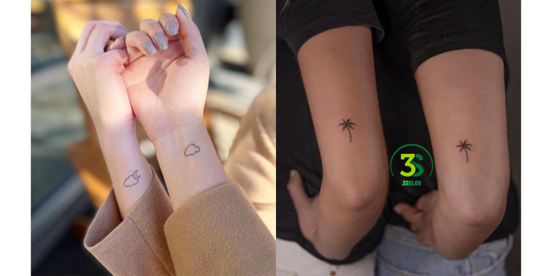Matching Minimalist Tattoos for Friends