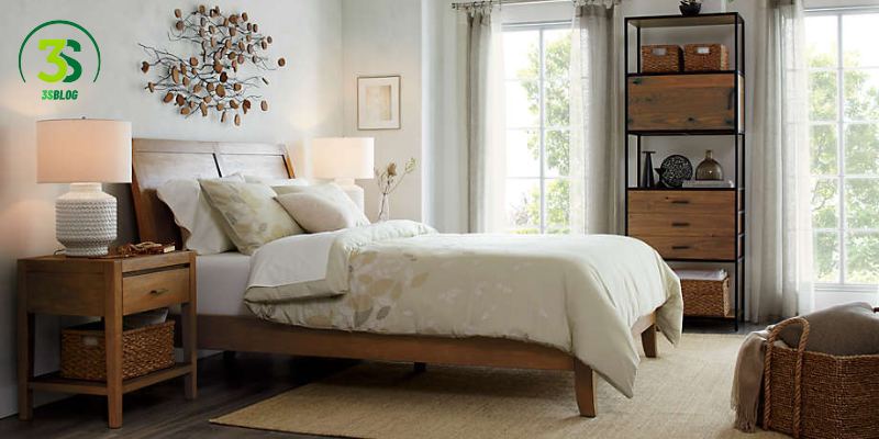 The Crate and Barrel Full-Size Sleigh Bed